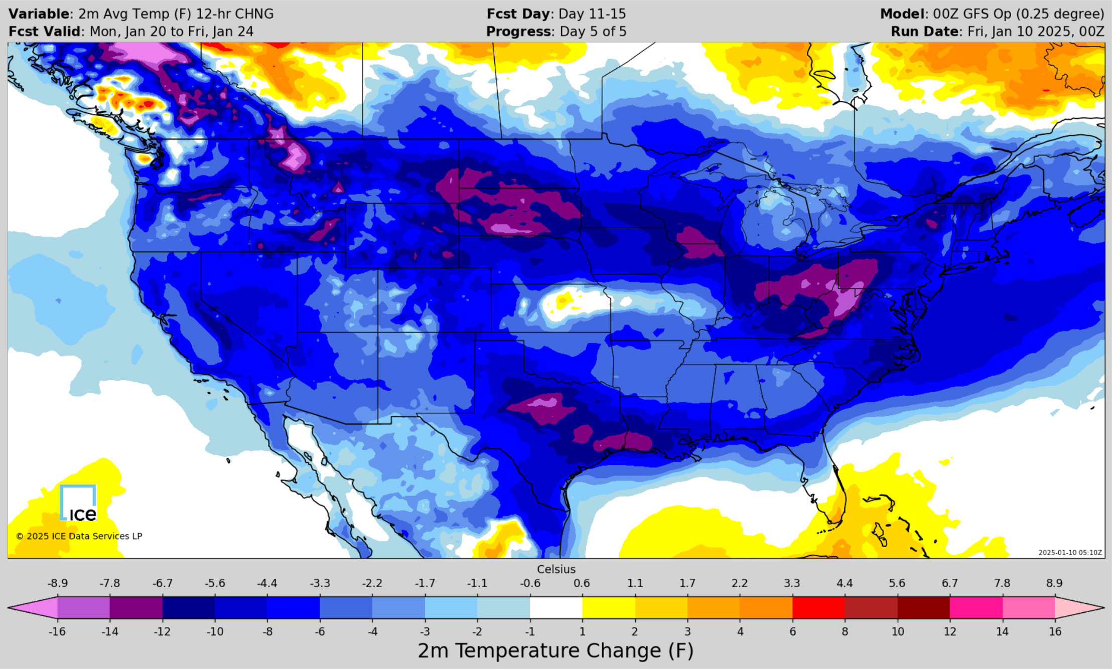 ICE Connect Weather GFS Operational Map