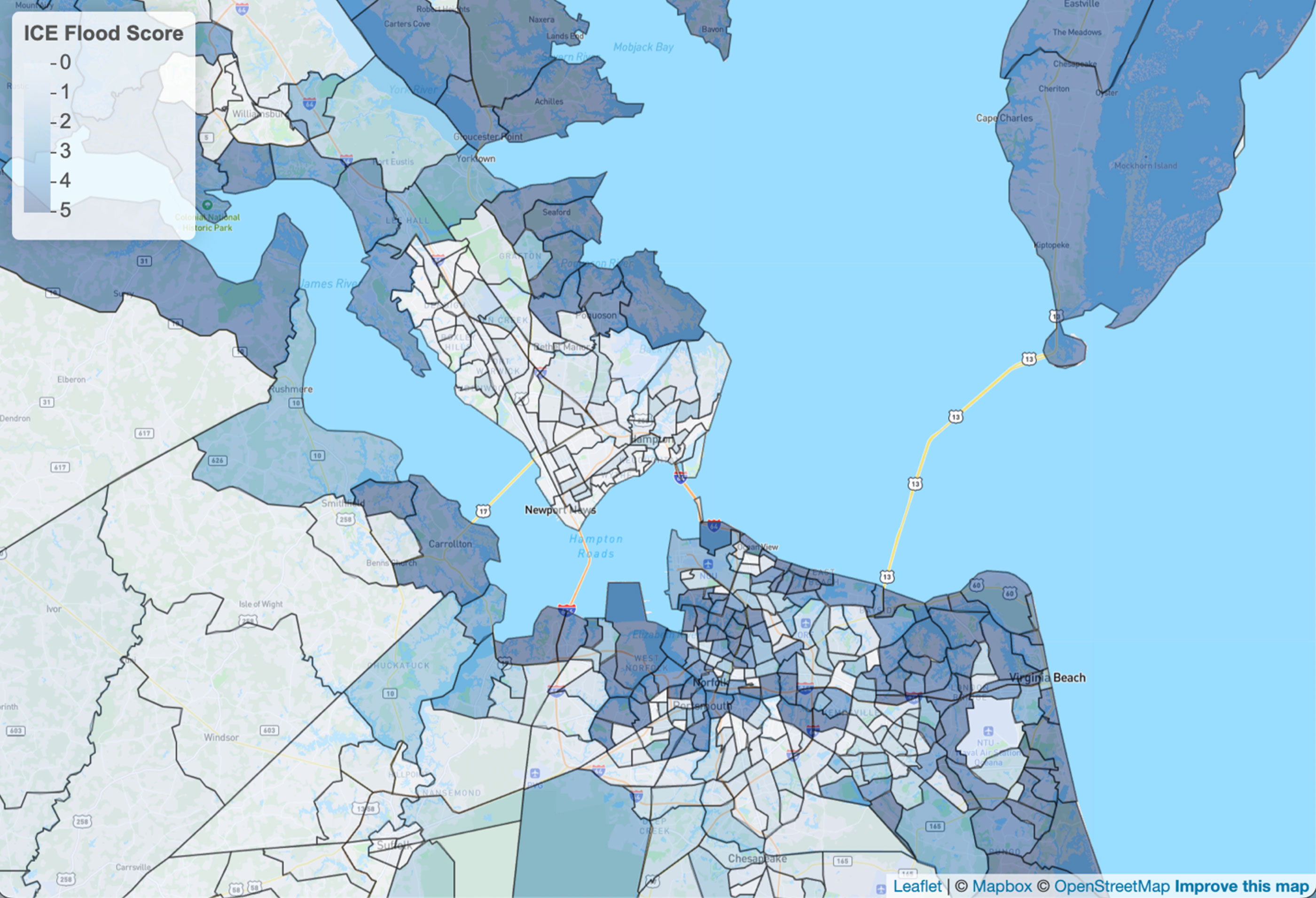 ICE Flood Scores screenshot